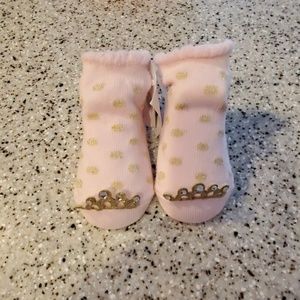 Mudpie baby girl princess socks 0 to12 months